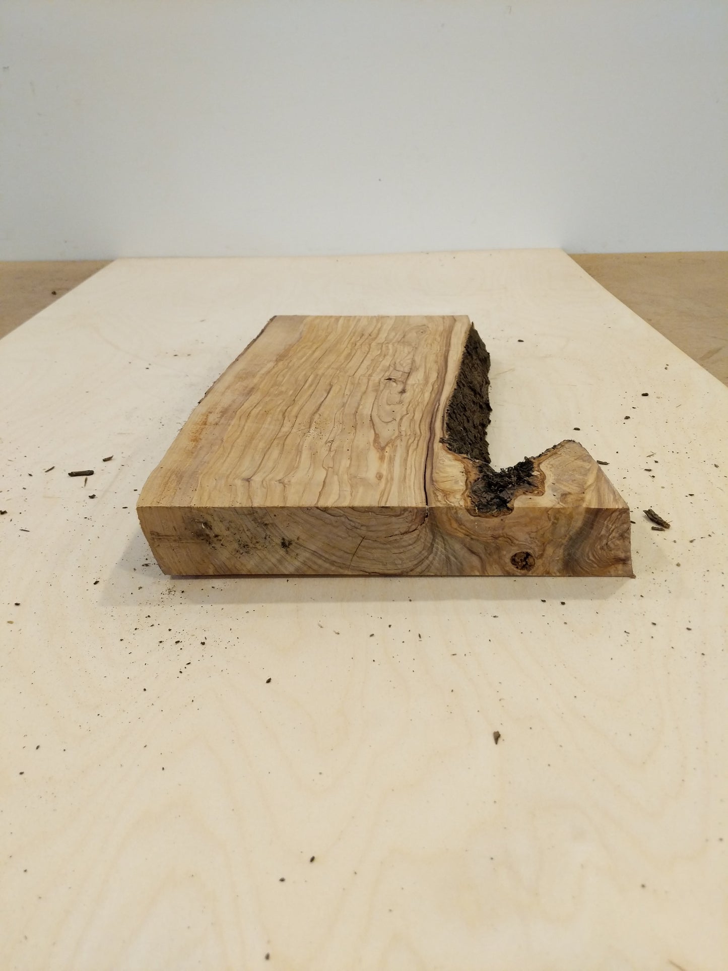 Italian Olive Wood Live Edge Mini Slab