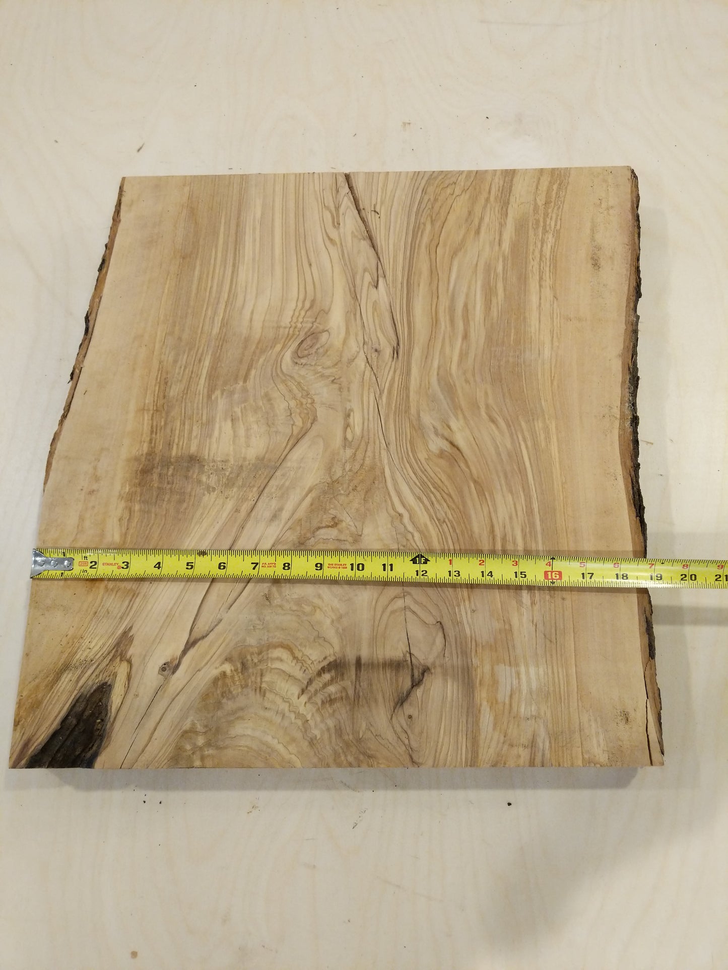 Italian Olive Wood Live Edge Mini Slab