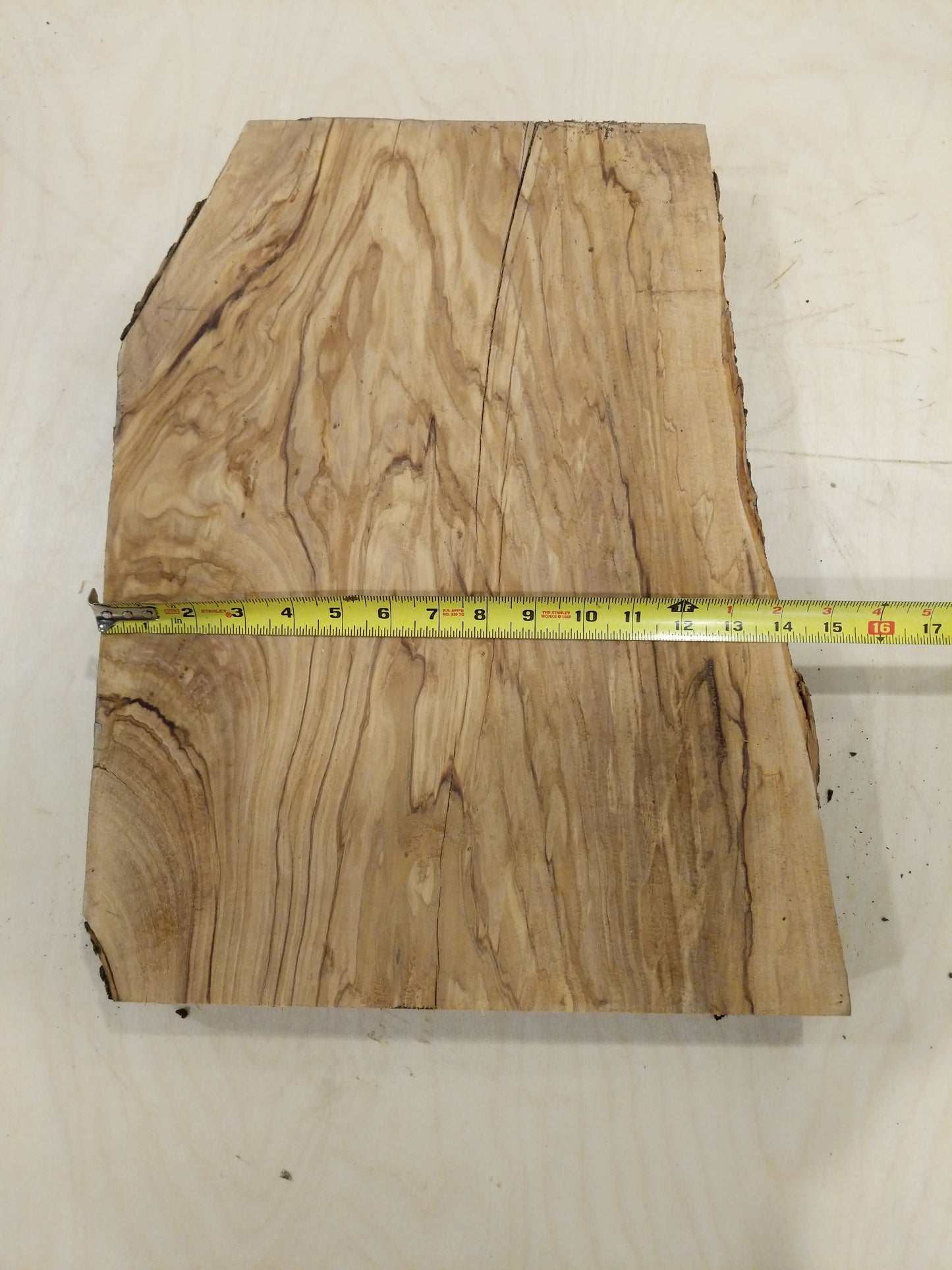 Italian Olive Wood Live Edge Mini Slab