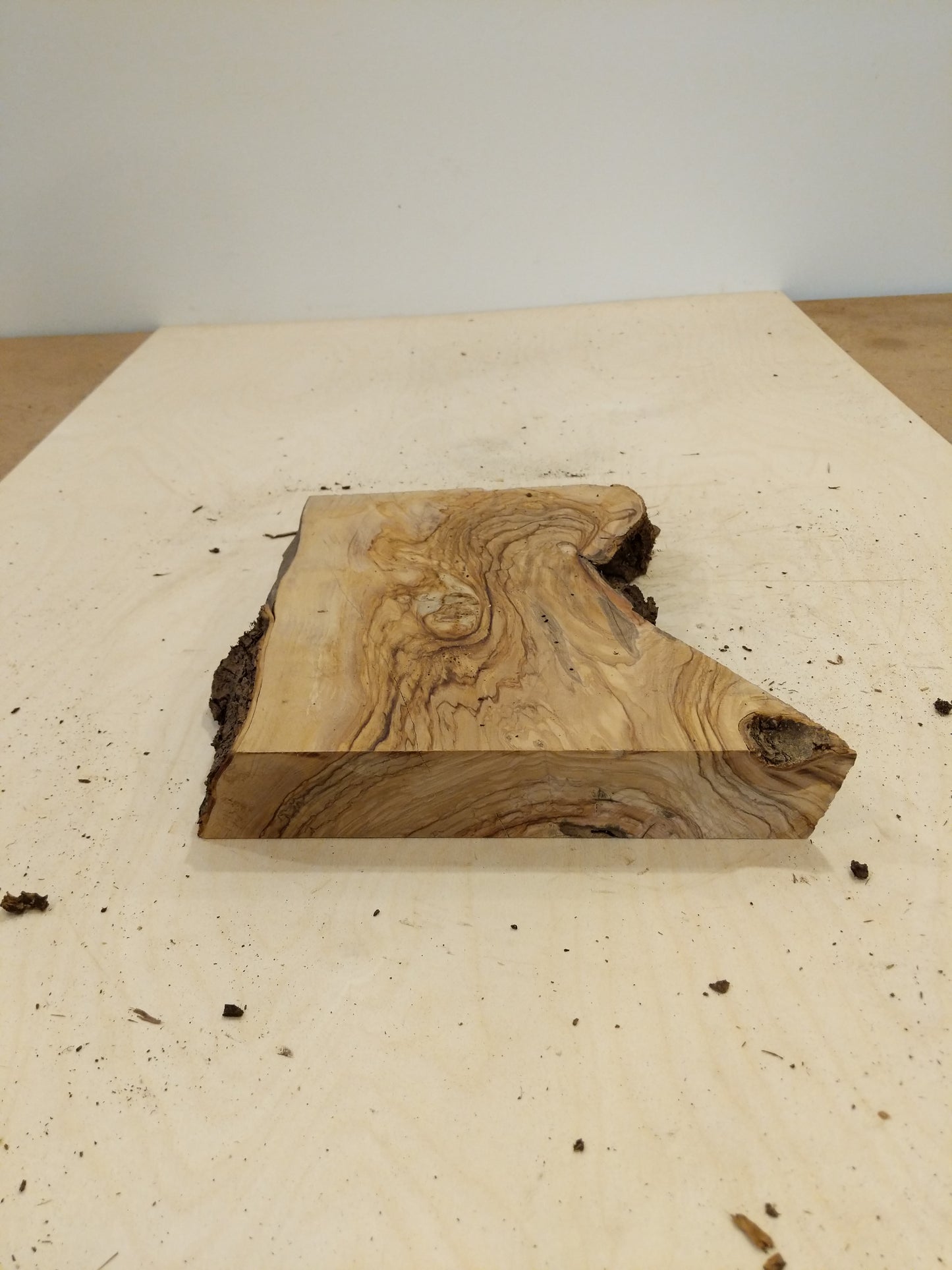 Italian Olive Wood Live Edge Mini Slab