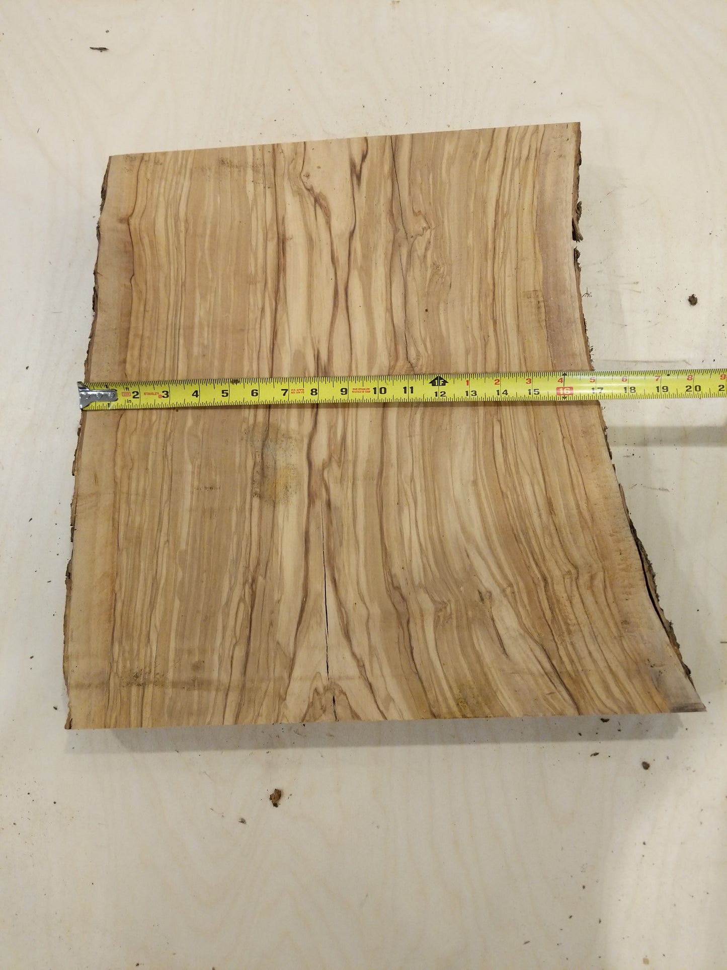 Italian Olive Wood Live Edge Mini Slab