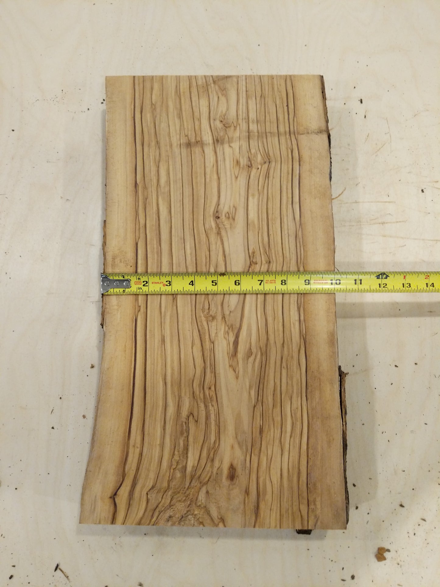 Italian Olive Wood Live Edge Mini Slab