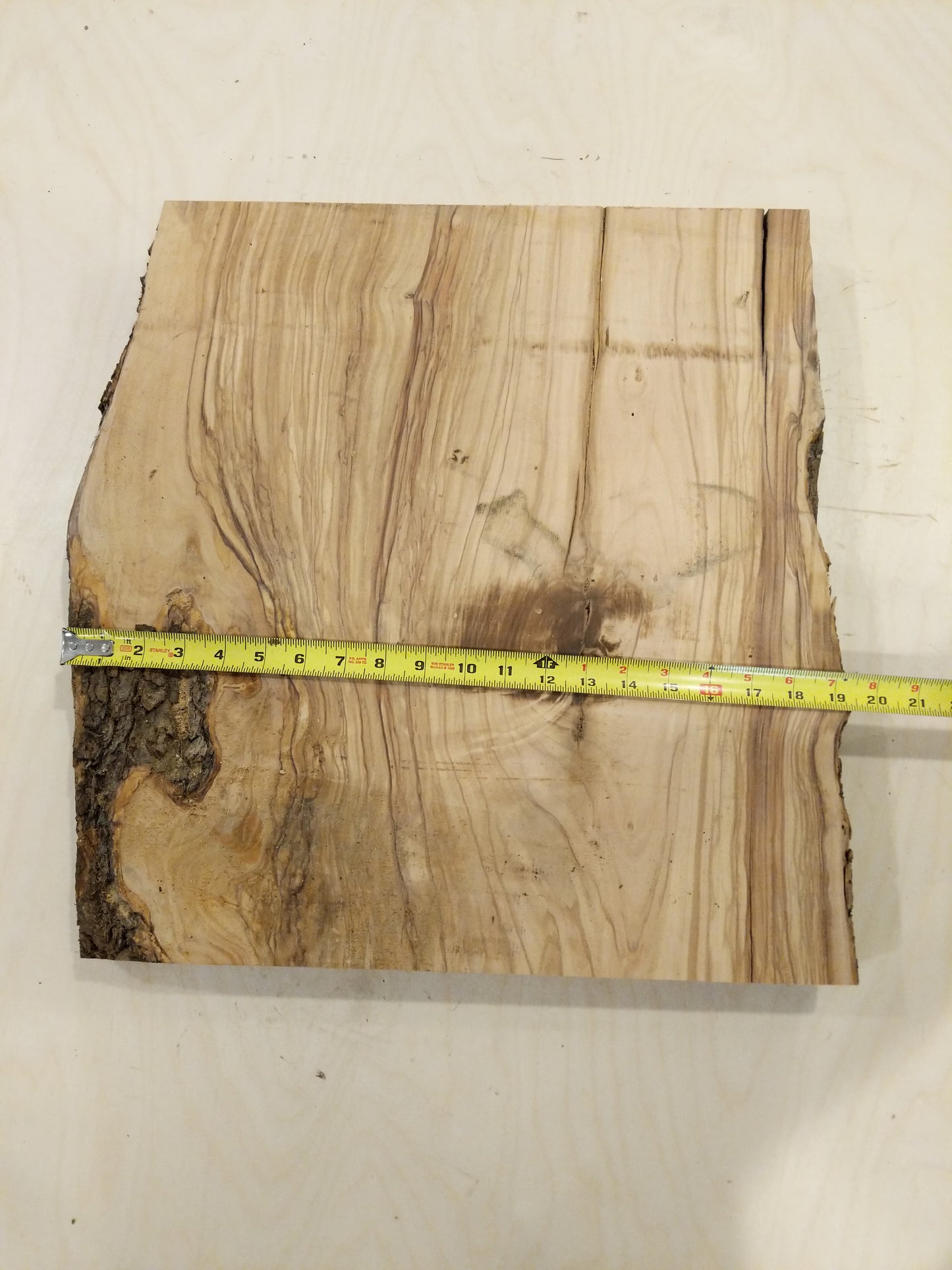 Italian Olive Wood Live Edge Mini Slab