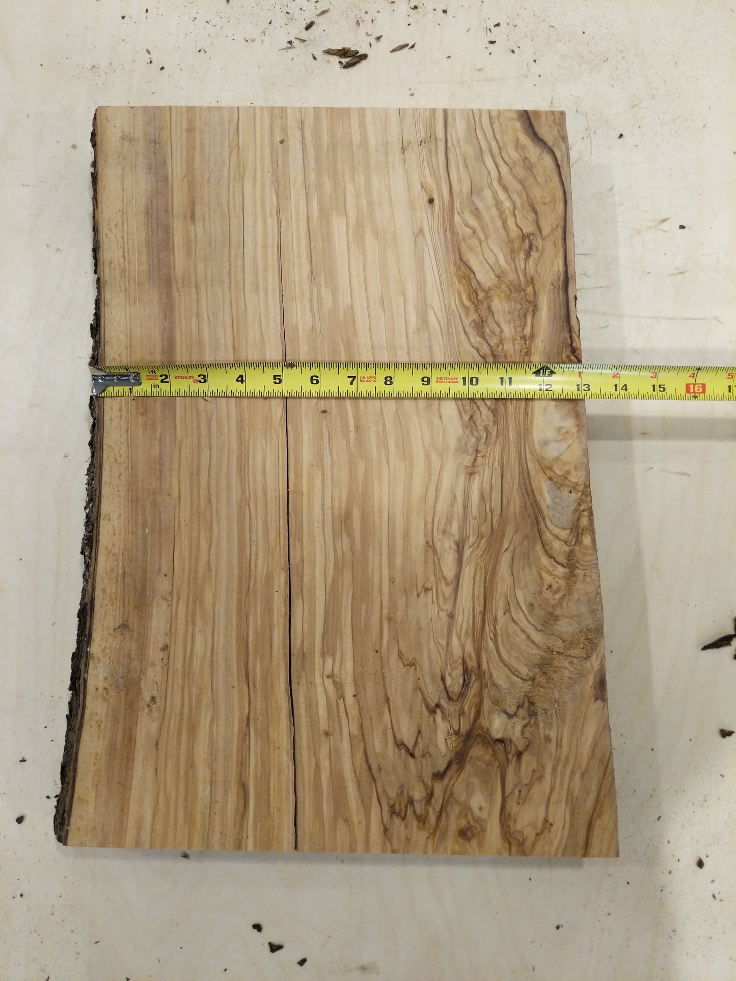 Italian Olive Wood Live Edge Mini Slab